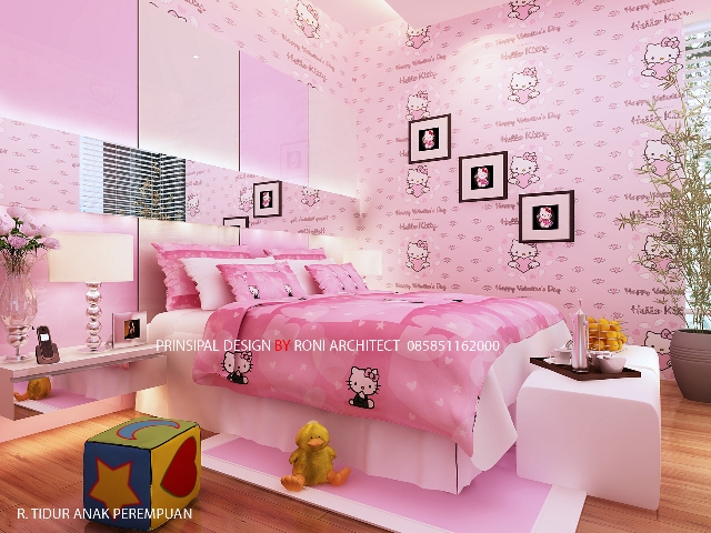 desain interior kamar tidur anak perempuan