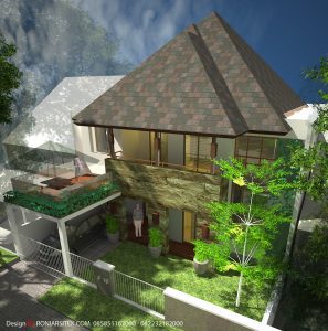 desain Rumah modern tropis 2 lantai